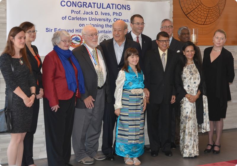 Guests of honor at presentation of Sir Edmund Hillary Mountain Legacy Medal