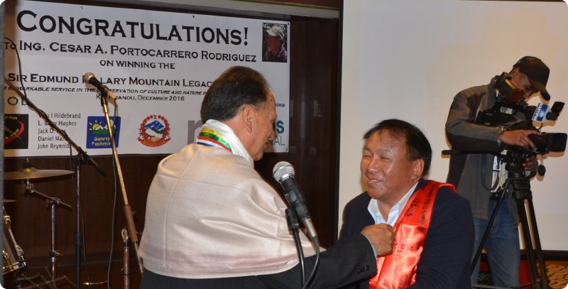 Hillary Medal Presentation Event at Hotel Tibet International, Dec. 11, 2016