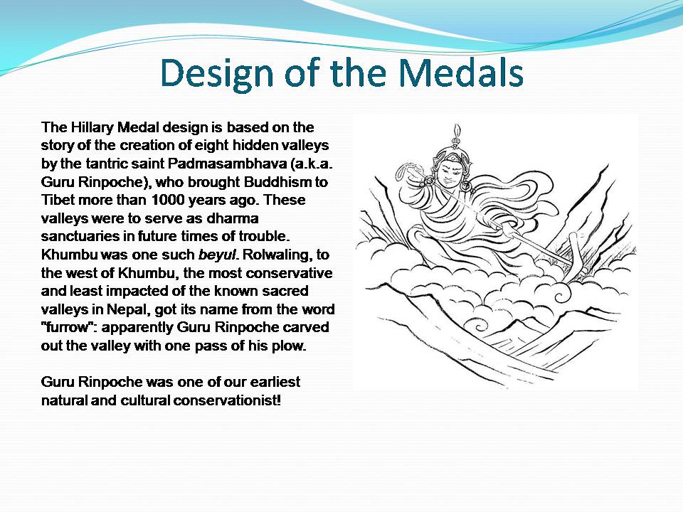 Slide #10, Sir Edmund Hillary Mountain Legacy Medal 2017 presentation event