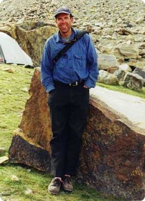 Dan Mazur in Mustagata Base Camp