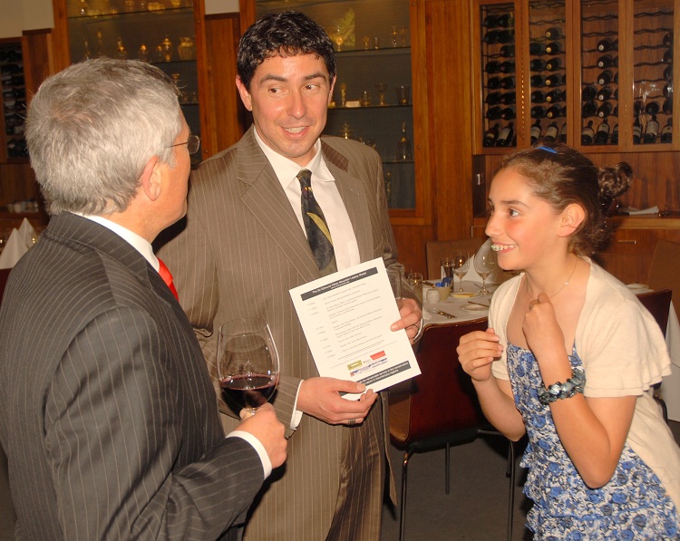 Left to right: Dean David Hayward; Dr. Beau Beza; Alexandra Beza