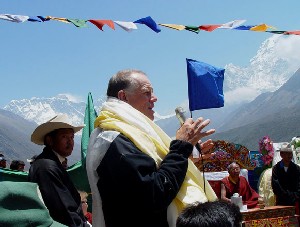 Peter Hillary at Tengboche, 2003